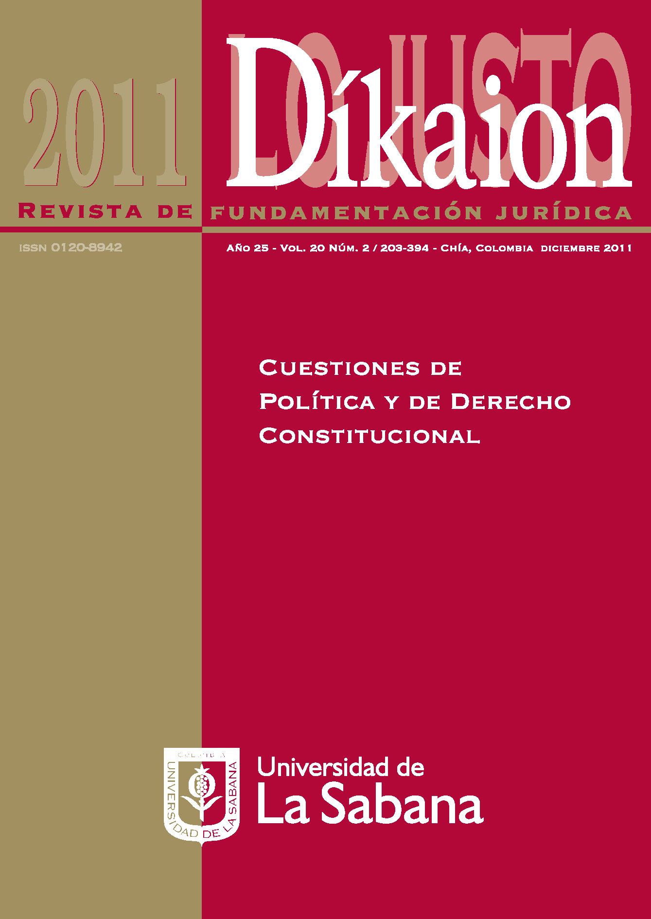 					View Vol. 20 No. 2 (2011): Policy Issues and Constitutional Law
				